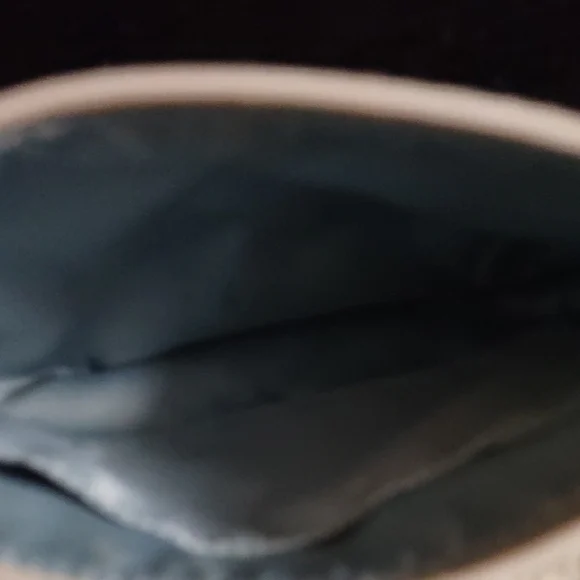 Coach Kristen Cream and Black Embossed Python Snakeskin Wristlet - Picture 4 of 10